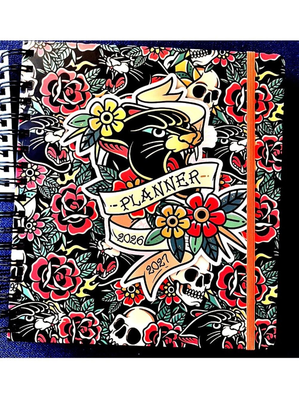 SKULL & ROSES 17 Month 2026-2027 Planner Month Day Week Organizer Planning Note